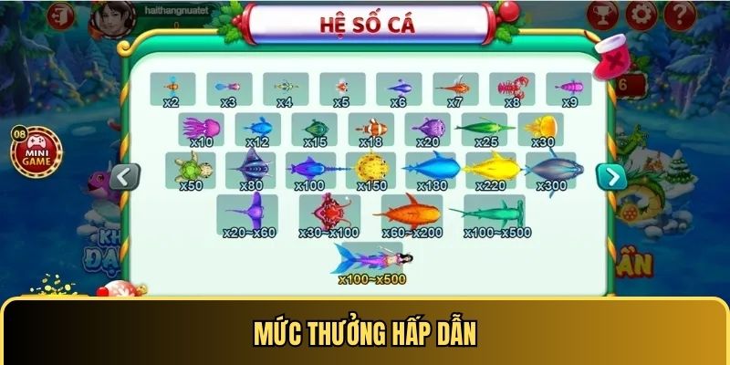 Bắn cá đổi thưởng tỷ lệ hấp dẫn